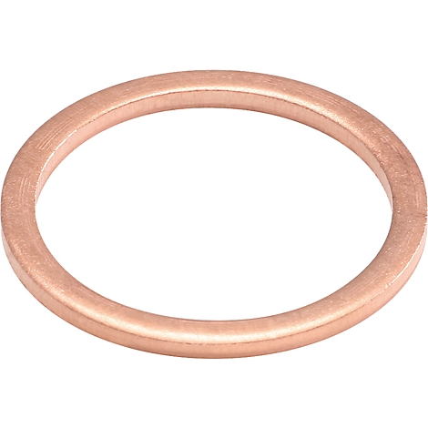 Eine Nahaufnahme eines kupferfarbenen O-Rings. Er ist kreisförmig mit leicht abgerundeten Kanten.